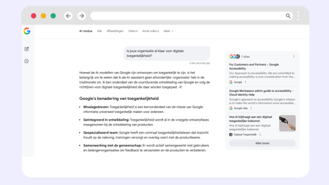 Voorbeeld 2 AI Overview in Google